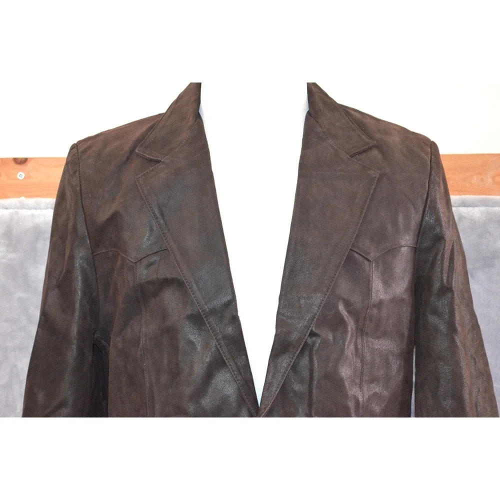 SCULLY‎ Chocalate Brown Western Leather Blazer Jacket Men's 44